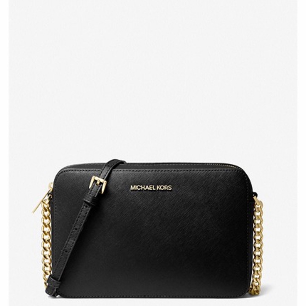 Michael Kors Jet Set crossbody with gold hardware